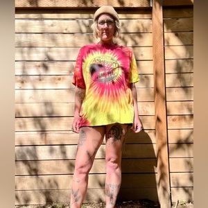 1990’s tie dye Haight Ashbury hippie San Francisco tshirt mens or women size XL